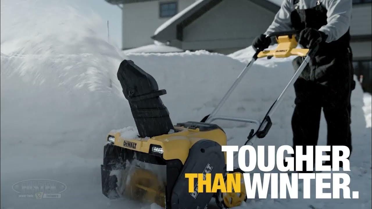 DeWalt 60V 21″ Brushless single stage snow blower with two 12ah
