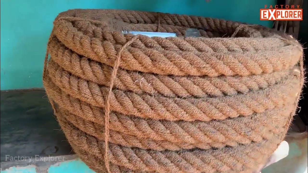 HOW?? Coir Ropes are Making?? coconut husk into coir rope Factory