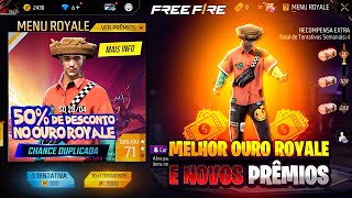 URGENTE!! MELHOR OURO ROYALE DA ATUALIZAÇÃO, EMOTE BANDEIRÃO, YIN YANG 2.0 E MAIS - FREE FIRE