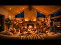 Cozy Cabin Birthday Fireplace Ambience 🎉 Romantic Ambience &amp; Relaxing Music