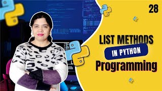 List Methods in Python Programming | List Methods Python | Crack IT with Anu - Tutorial #28