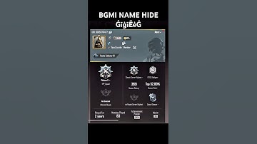 How to hide name in bgmi #shortsvideo #bgmishorts #shortsfeed