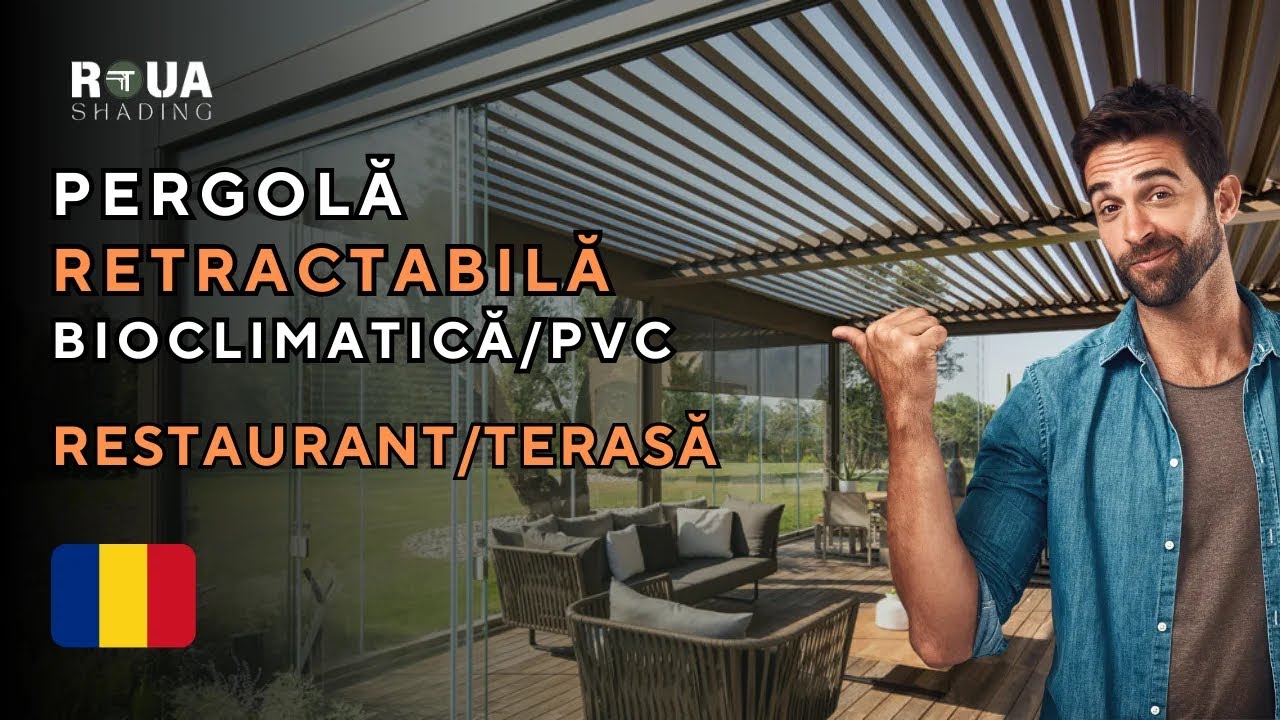Pergole Retractabile Bioclimatice/PVC pentru Restaurante/Terase