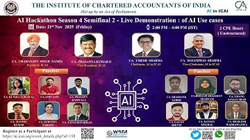 AI Hackathon Semi Finale - 2 : Live Demonstration on AI use case