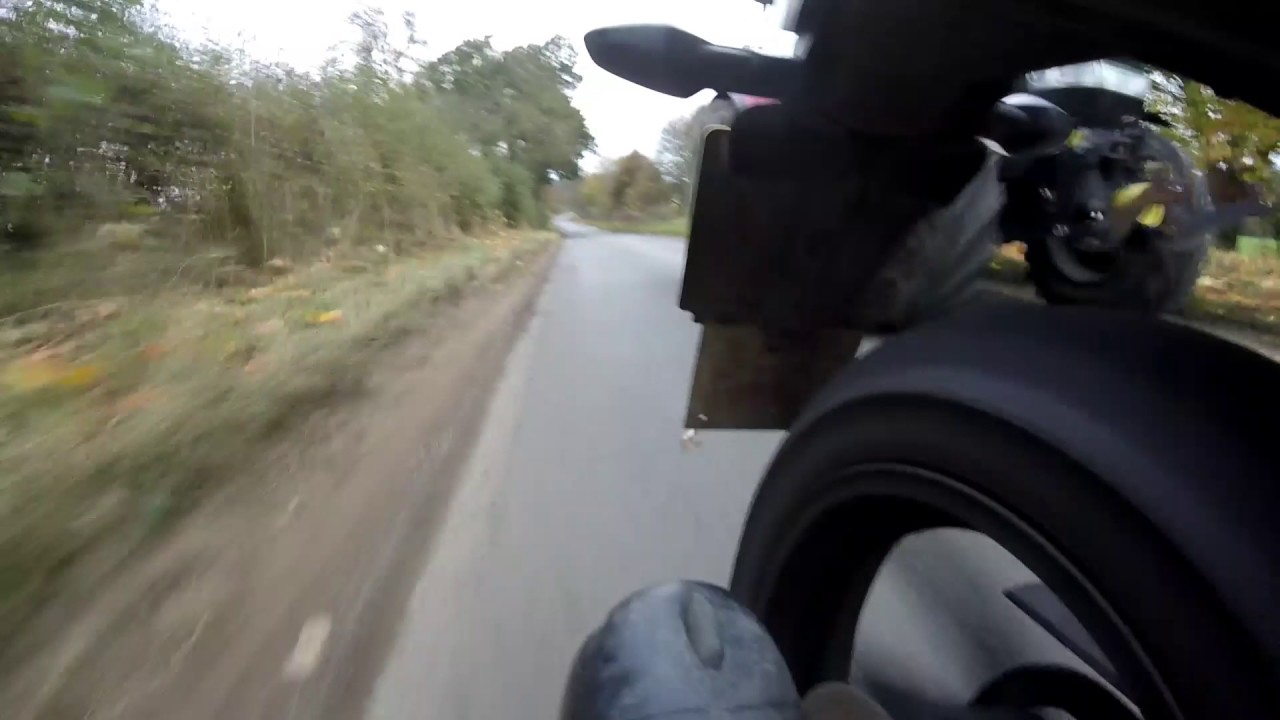 CBR125R rear view GoPro mount, hitting rev limiter down my lane. YouTube