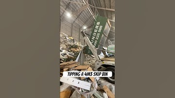 Tipping a 4m3 skip bin in Brisbane! #skipbinhire #truck #waste