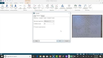 Minitab Express: Hypothesis Test Between Two Means Sigma