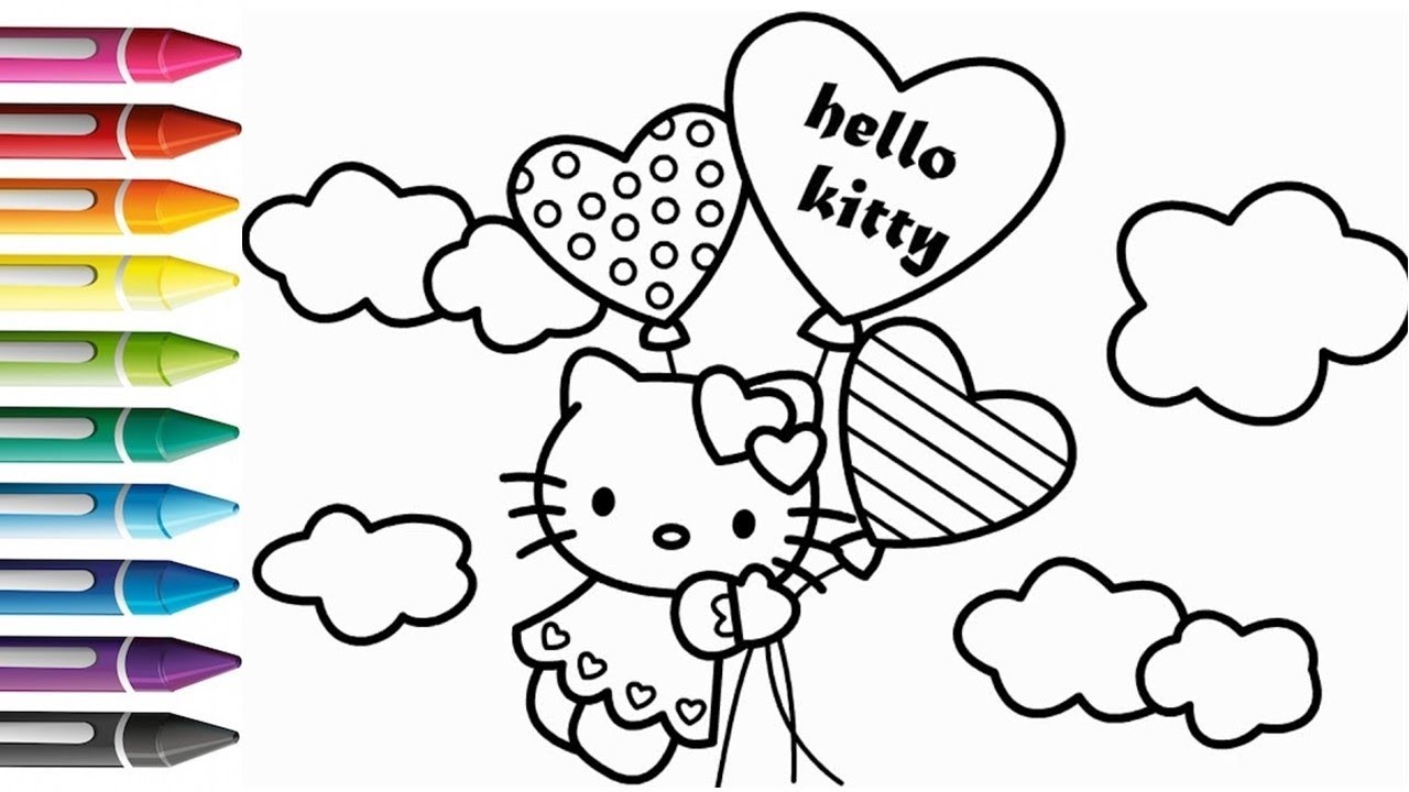 Learn To Draw Cute Hello Kitty Drawing, Painting And Coloring For Kids' Toddlers | Let's Draw Kids