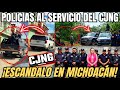 POLICÍAS que PATRULLABAN con INDUMENTARIA del CJNG