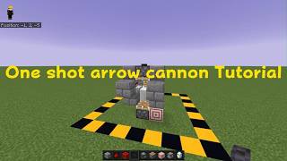 One shot arrow cannon tutorial (Simple build) #minecraft #redstone