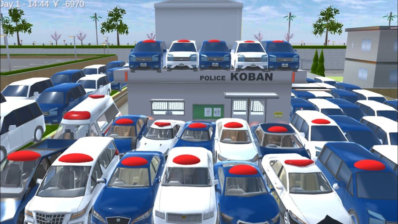 ALL POLICE CAR COLLECTION AT POLICE STATION🚔😱🤯✅.|| SAKURA SCHOOL SIMOLATER.|| 😱😱🤯✅✅