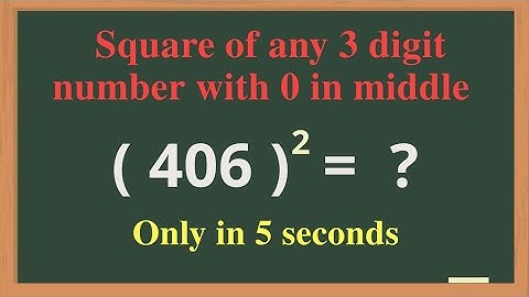 Square of any 3 digit number with 0 in middle| easy maths trick |vedic Maths