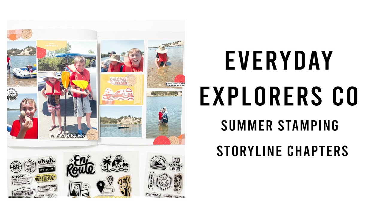 Everyday Explorers Co Stamps | Summer Scrapbooking | Process Video