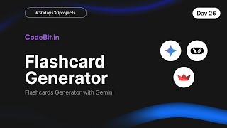 Build an AI Flashcard Generator for Any Topic | Day 26 of 30 Projects | Tamil Coding Series