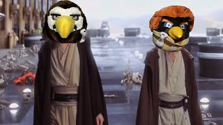 Qui-Gon and Obi vs Darth maul but with Angry Birds Star Wars music