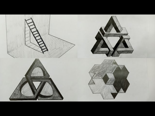 How To Draw / Easy 3d Illusion Art and Tricks, art, drawing, 😍 5 Awesome  Drawing Ideas, By Noman Art
