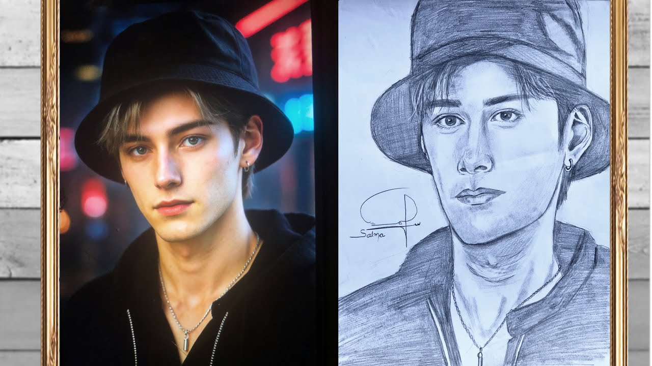 Realistic Pencil Sketch Transformation | Portrait Drawing | Before & After Sketch