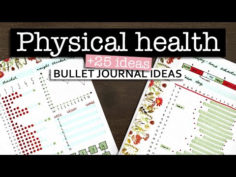 Physical Health Bullet Journal Ideas Fitness and health bullet journal layouts