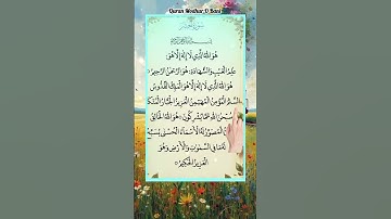 Heart Soothing Quran Tilawat | Last Verses of Surah Al-Hashr 🤍 #quranmodhurobani #quran #quotes #art