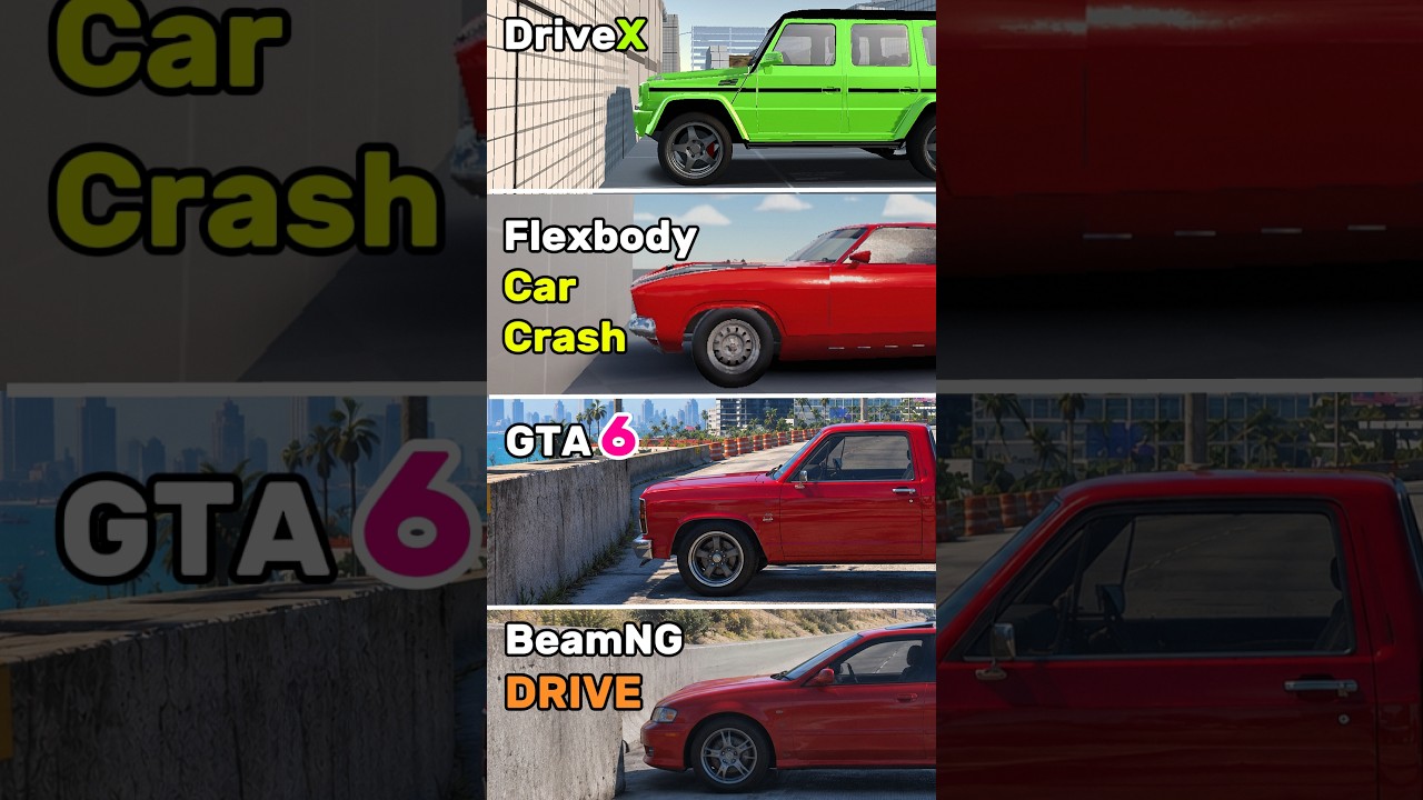 ⁣Car Crashes in Top Games 🤔🤯🔥 GTA 6?