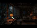 Serene Cabin Bedroom | Moonlit Forest and Relaxing Piano