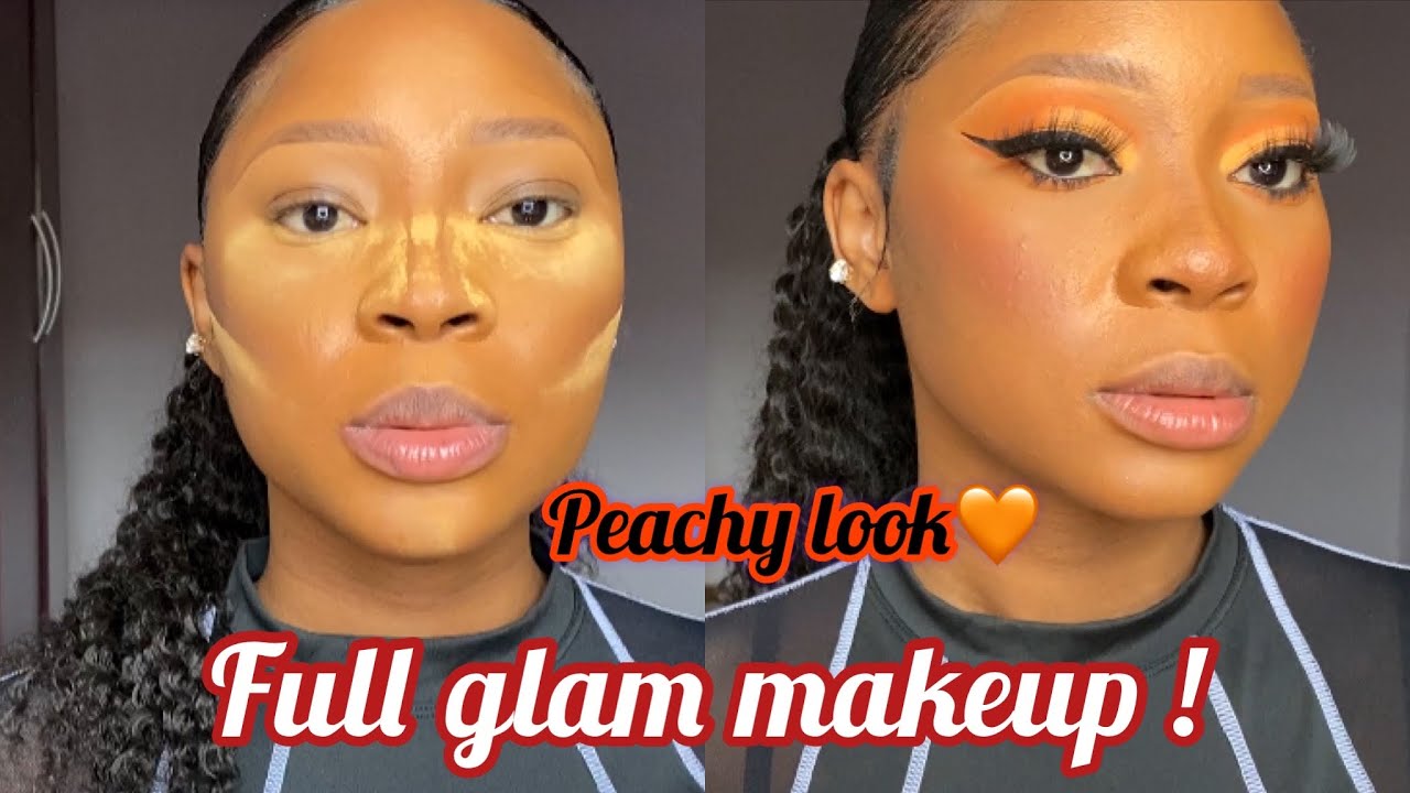 Peach cut crease eyeshadow Makeup tutorial Quick & easy makeup