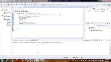 palindrome number in java eclipse