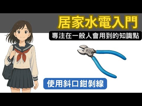 使用斜口鉗剝線