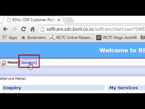 Call Details of BSNL Number,, BSNL SelfCare Portal  - www.selfcare.sdc.bsnl.co.in