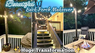 ☀️HUGE BACK PORCH MAKEOVER ON A BUDGET #porchmakeover #backyardmakeover #diyhomeprojects