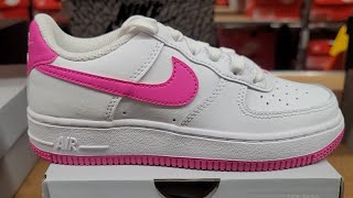 Nike Air Force 1 Low White Hot Pink (Preschool)