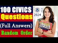 [Full Answers] 100 Civics Questions for US Citizenship Interview &amp; Test 2023 {Random Order}