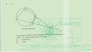 WASSCE 2024 Core Mathematics Paper 2 Question 11-Ghana