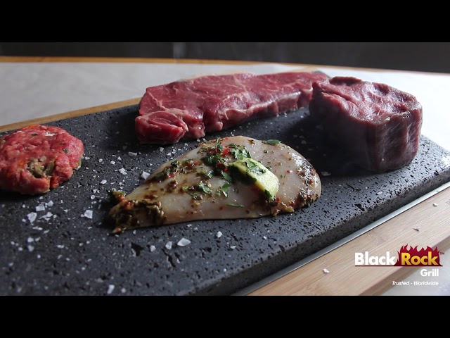 Black Rock Grill Hot Stone Cooking  Steak Stone Restaurant Oven Package