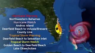 Dorian makes catastrophic landfall on Bahamas - 3pm Sept 1, 2019