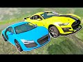 Crash Hard 2.0 BeamNG Multiplayer DESTRUCTION! Audi R8 Crashes & Jumps! Super Car Crashes!