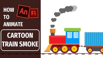 Animate Cartoon Train Smoke in Adobe Animate| Animate Train Smoke | Adobe Animate tutorials