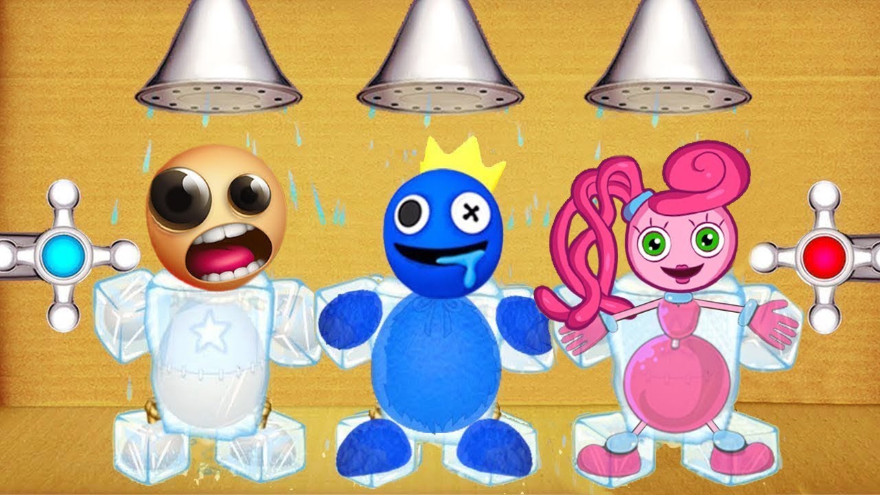 Rainbow Friends Blue vs Mommy Long Legs vs Bathroom Liquids | Kick the ...