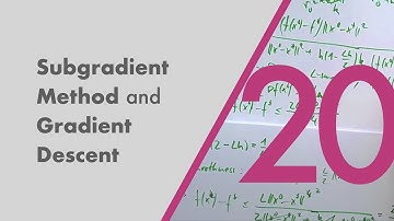Subgradient Method and Gradient Descent | Re-Live of the 20th lecture