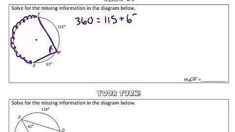 Inscribed Angles Video #1