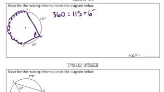 Inscribed Angles Video #1