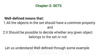 What is the set in English    what is well-defined in English  what is the set definition in English