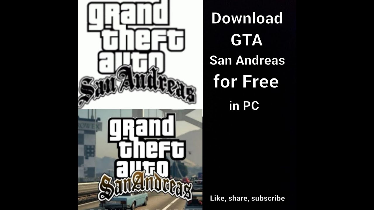 How to download GTA San Andreas in Your PC for free - YouTube