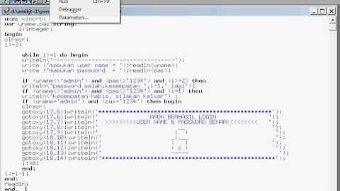program login pascal