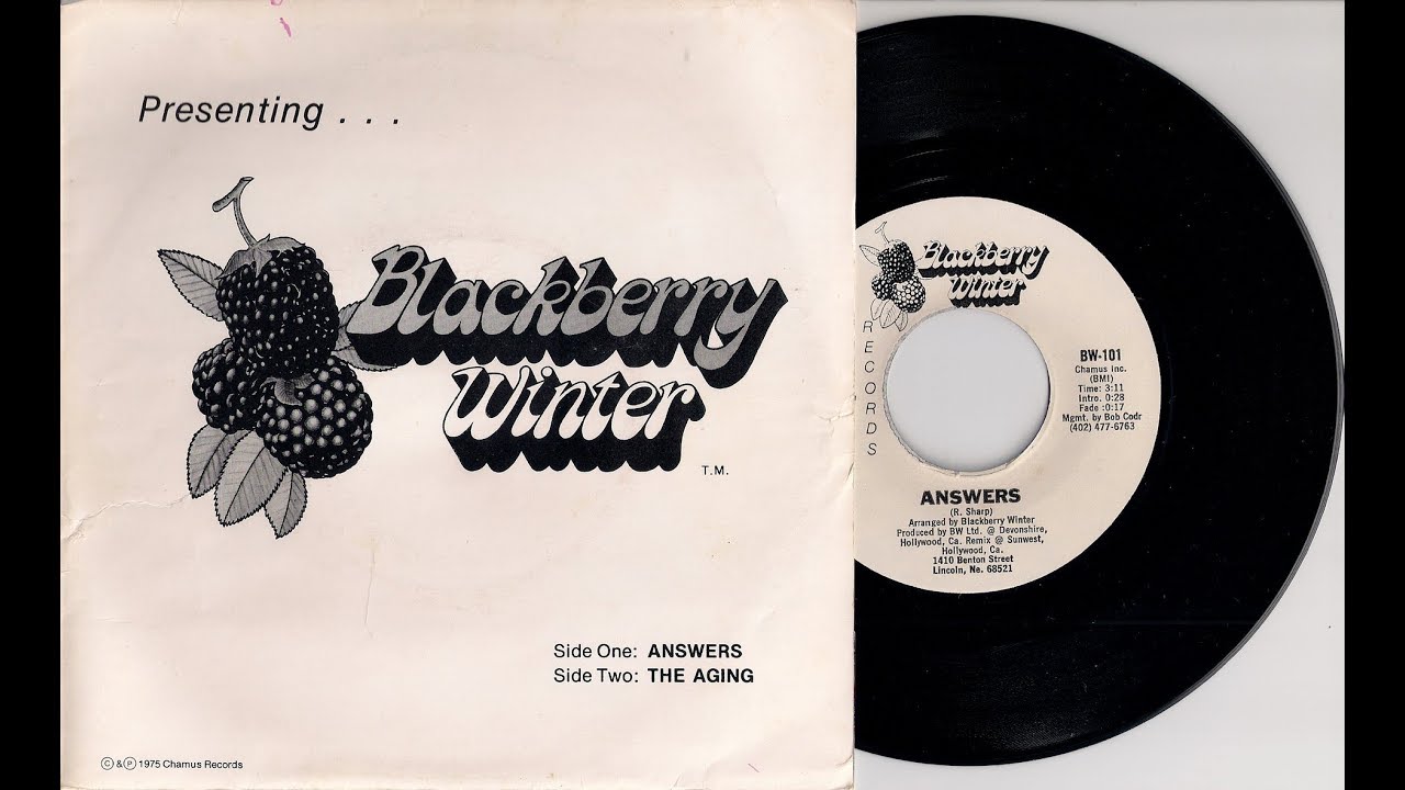 Download Blackberry Winter Answers Chamus 1975 Psychedelic Rock 45 Youtube