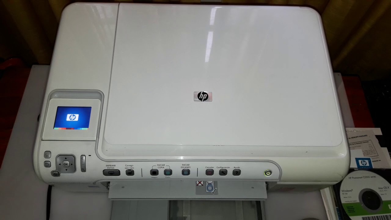 Inicio impresora HP C5580 Photosmart All-in-One - YouTube