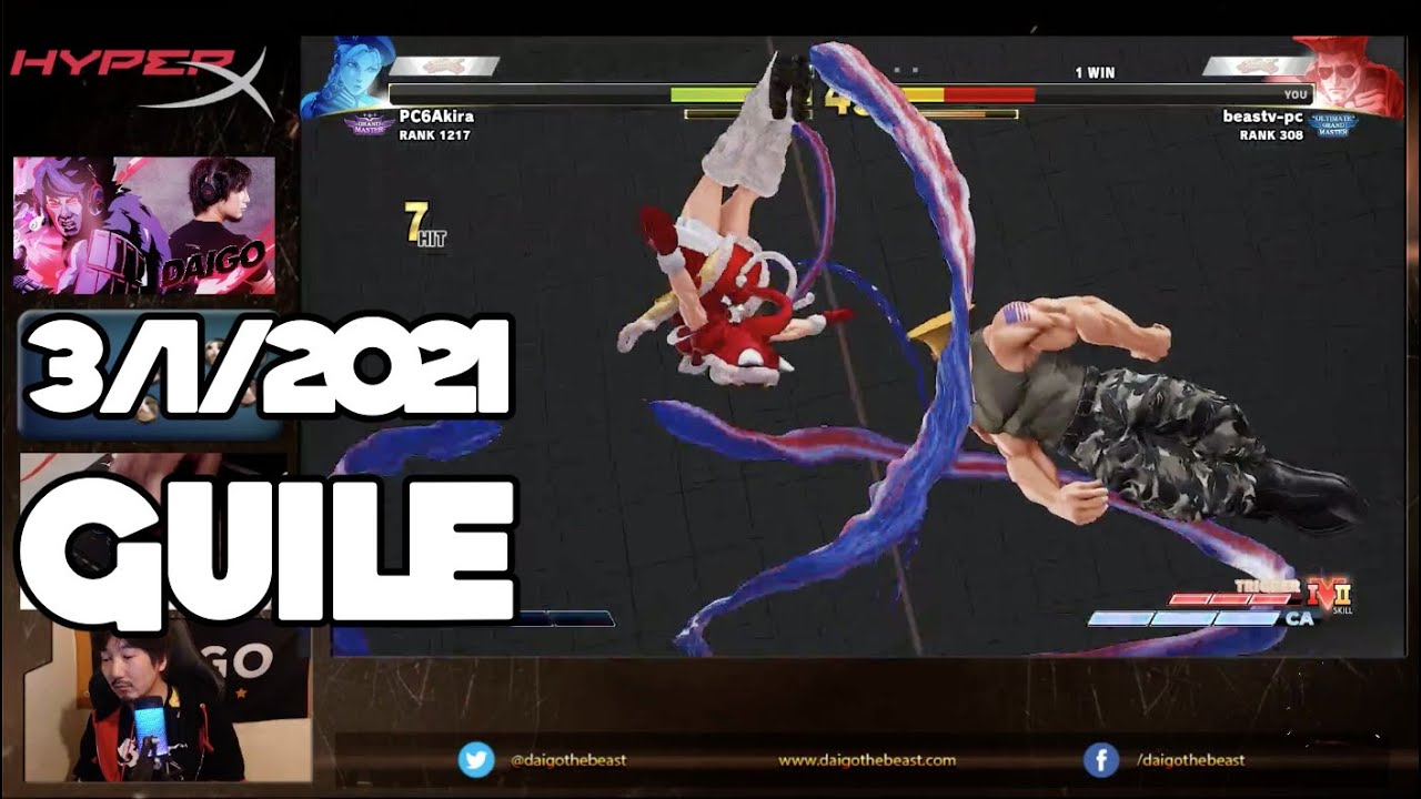 【BeasTV Highlight】 3/1/2021 Street Fighter V ガイル Guile
