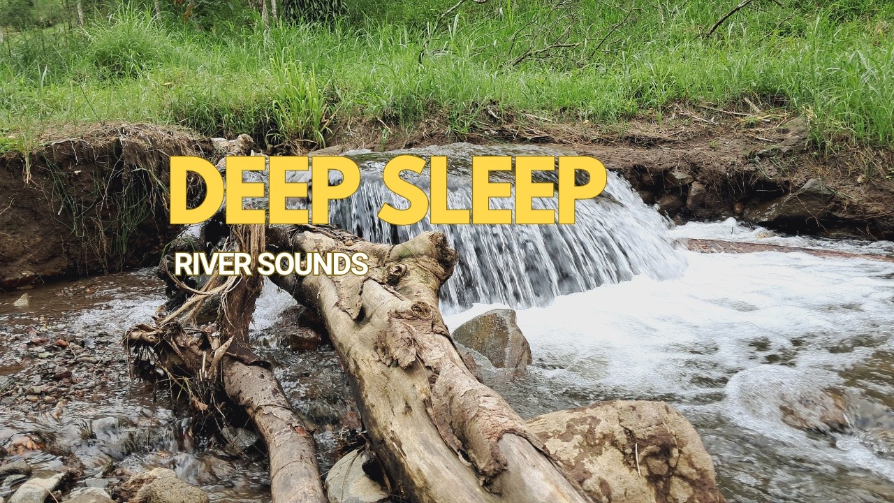 4 Hours Powerful River Sounds for Deep Sleep 🌙 | Heavy Flowing Water White Noise | No Music