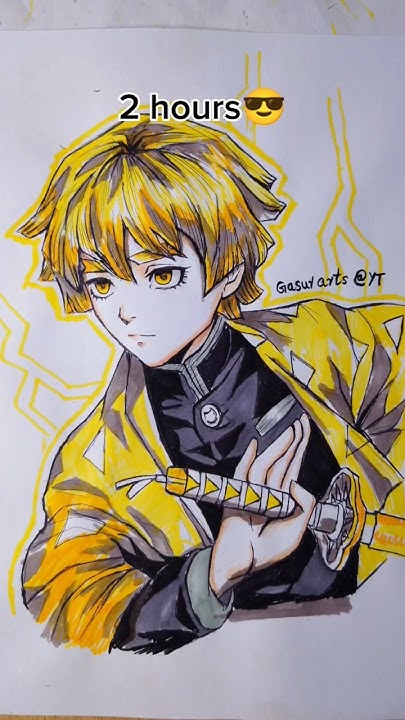 how to draw demon slayer zenitsu || zenitsu drawing - YouTube