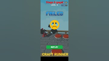 CRAFT RUNNER STAGE 6 FAILED GAMEPLAY ANDROID IOS#shorts #craftrunner